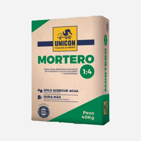 Bolsa de mortero 1:4 UNICON de 40 kg